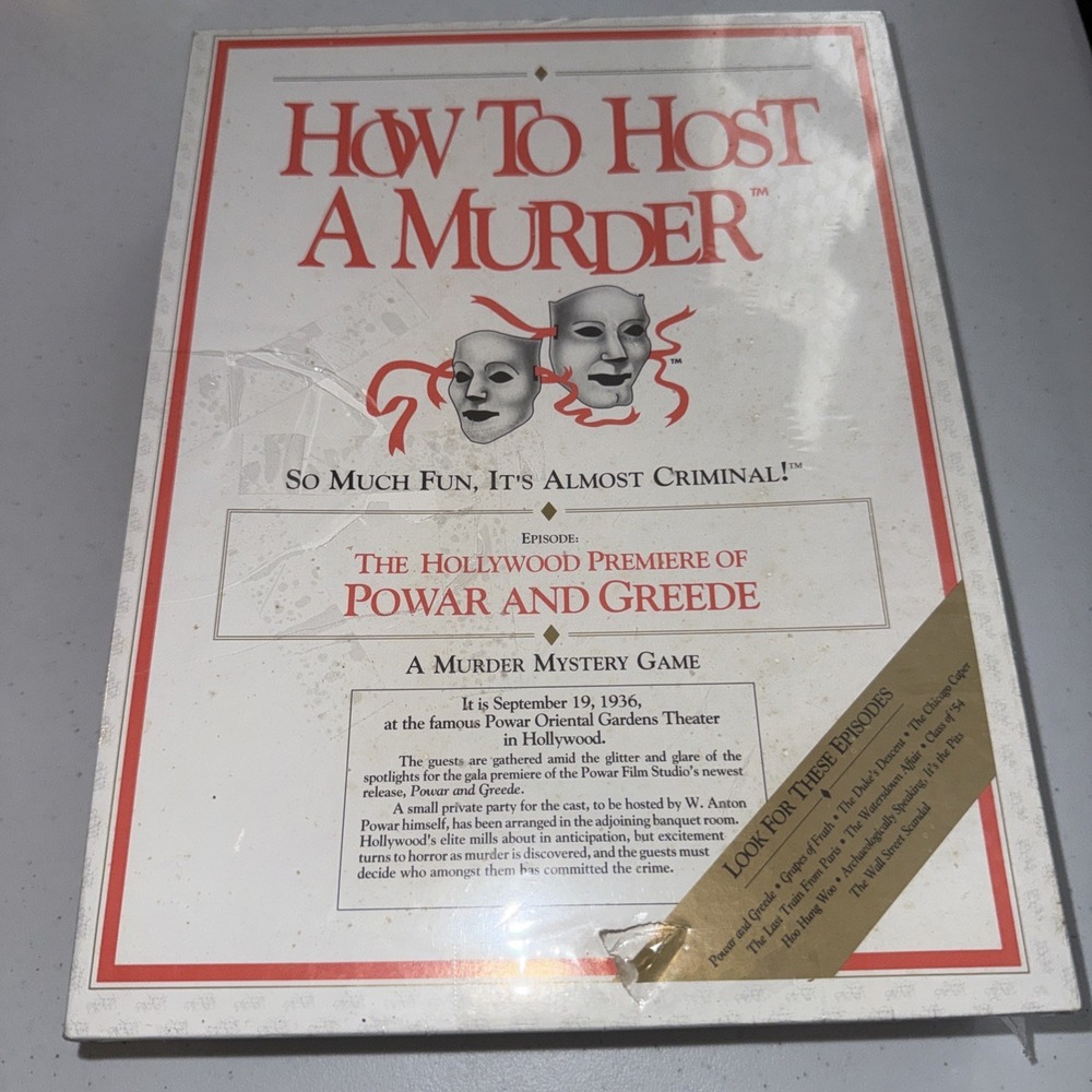 How To Host A Murder The Hollywood Premiere of Powar and Greede Mystery Game